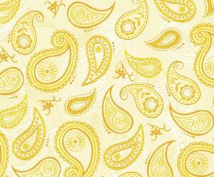 Ursus TRANSP.PAPIER "PAISLEY"115G.A4,5BL.GELB