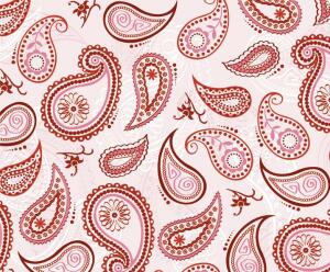 Ursus TRANSP.PAPIER "PAISLEY"115G.A4,5BL.ROT