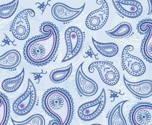 Ursus TRANSP.PAPIER "PAISLEY"115G.A4,5BL.BLAU