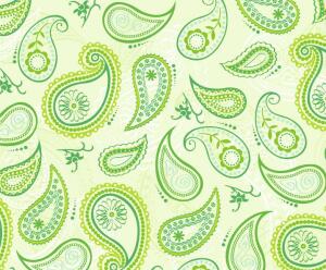 Ursus TRANSP.PAPIER "PAISLEY"115G.A4,5BL.GRÜN