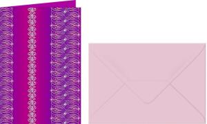 Ursus GRUSSK./COUV.11,3x16,5CM,5 PAAR BORDÜREN PINK