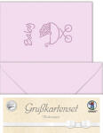Ursus DOPPELKARTE GELASERT+ KUVERT,KIND.WAG. ROSA