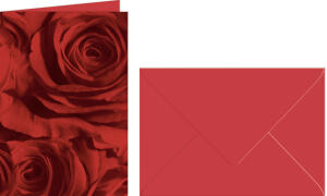 Ursus GRUSSK./COUV.DIN A6,5 PAAR ROSEN ROT