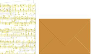 Ursus GRUSSK./COUV.DIN A6,5 PAAR NOTEN WEISS/GOLD