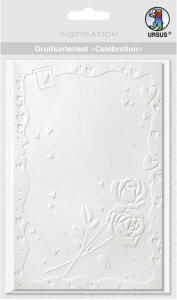 Ursus GRUSSK.SET CELEBRATION "WEISS" MOTIV:ROSEN