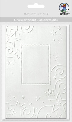 Ursus GRUSSK.SET CELEBRATION "WEISS" MOTIV:STERNE