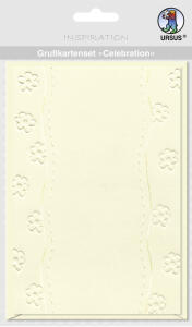 Ursus GRUSSK.SET CELEBRATION "CREME" MOTIV:BLÜTENBO