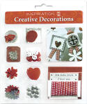 Ursus CREATIVE DECORATIONS "EVERYDAY" RED/SILVER