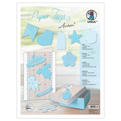 Ursus PAPER-TAGS BABY "ANTON",300G,5 BL,JE18ST