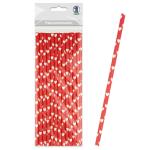 Ursus PAPIERSTROHHALME S HERZEN ROT