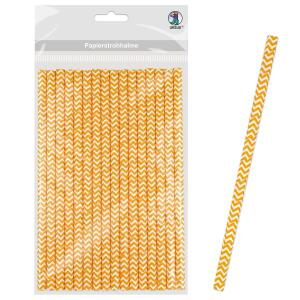 Ursus PAPIERSTROHHALME M CHEVRON ORANGE