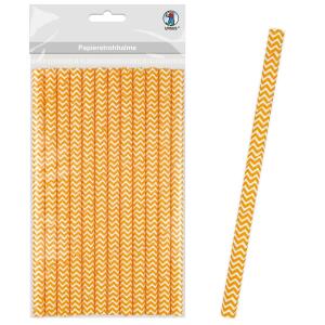 Ursus PAPIERSTROHHALME L CHEVRON ORANGE