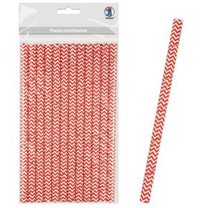 Ursus PAPIERSTROHHALME L CHEVRON ROT