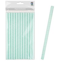 Ursus PAPIERSTROHHALME L CHEVRON HELLBLAU