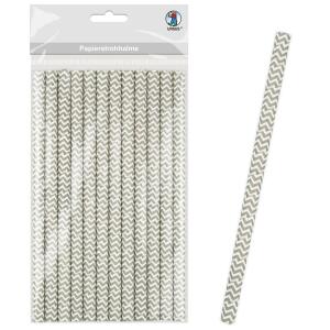 Ursus PAPIERSTROHHALME L CHEVRON GRAU
