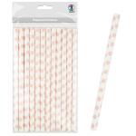 Ursus PAPIERSTROHHALME L PUNKTE ROSA