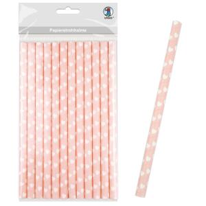 Ursus PAPIERSTROHHALME L HERZEN ROSA
