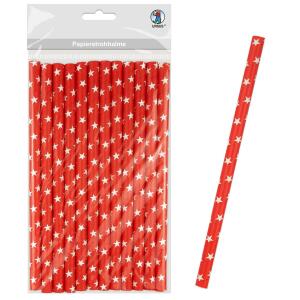 Ursus PAPIERSTROHHALME L STERNE ROT