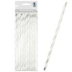 Ursus PAPIERSTROHHALME S STREIFEN SILBER