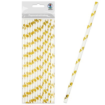 Ursus PAPIERSTROHHALME S PUNKTE GOLD