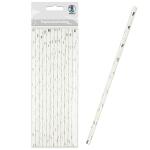 Ursus PAPIERSTROHHALME S HERZEN SILBER