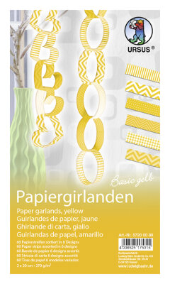 Ursus PAPIERGIRLANDEN "BASIC GELB"