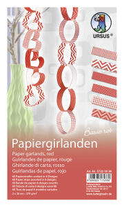 Ursus PAPIERGIRLANDEN "BASIC ROT"
