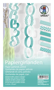 Ursus PAPIERGIRLANDEN "BASIC PETROL"