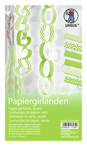 Ursus PAPIERGIRLANDEN "BASIC GRÜN"
