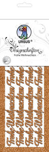 Ursus DESIGNSCHRIFTEN "FROHE WEIHNACHTEN" KUPFER
