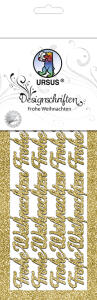 Ursus DESIGNSCHRIFTEN "FROHE WEIHNACHTEN" GOLD