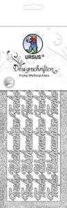 Ursus DESIGNSCHRIFTEN "FROHE WEIHNACHTEN" SILBER
