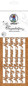 Ursus DESIGNSCHRIFTEN "MERRY CHRISTMAS" KUPFER