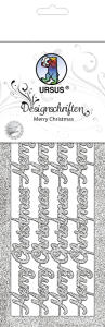 Ursus DESIGNSCHRIFTEN "MERRY CHRISTMAS" SILBER