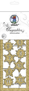 Ursus DESIGNZAHLEN "ADVENTSZAHLEN" GOLD