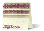 Ursus DESIGNSTREIFEN GEL. "MERRY CHRISTMAS" BURGUNDER