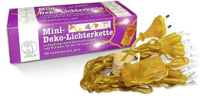 Ursus MINI-DEKO-LICHTERKETTE + SCHALTER,10ER,GOLD