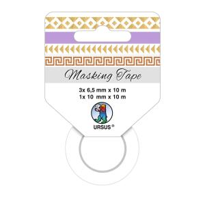 Ursus MASKING TAPE 6,5/10MMx10M 4 RL SET 06 GRAFIK II