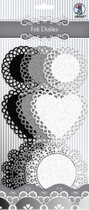 Ursus FELT DOILIES, Ø10CM, Ø8,9CM, Ø7CM 9STK