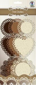 Ursus FELT DOILIES, Ø10CM, Ø8,9CM, Ø7CM 9STK