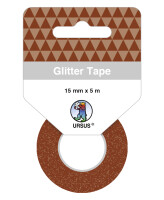 Ursus GLITTER TAPE 15MMx5M ROLLE,BRAUN