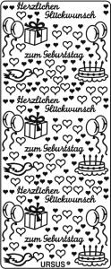 Ursus KREATIV STICKER 10x23CM,MOTIV 09,1ST.GOLD