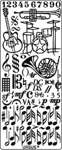 Ursus KREATIV STICKER 10x23CM,MOTIV 21,1ST.GOLD