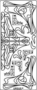 Ursus KREATIV STICKER 10x23CM,MOTIV 44,1ST.GOLD