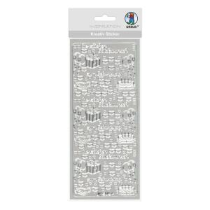 Ursus KREATIV STICKER 10x23CM,MOTIV 09,1ST.SILBER