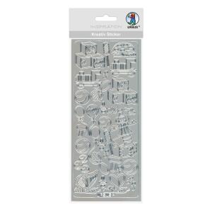 Ursus KREATIV STICKER 10x23CM,MOTIV 23,1ST.SILBER