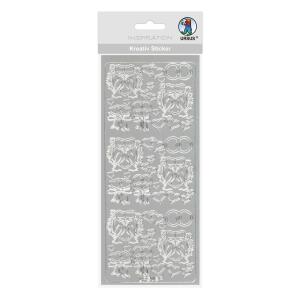 Ursus KREATIV STICKER 10x23CM,MOTIV 29,1ST.SILBER