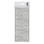 Ursus KREATIV STICKER 10x23CM,MOTIV 29,1ST.SILBER