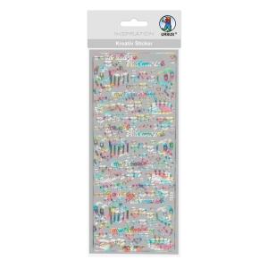 Ursus KREATIV STICKER 10x23CM,MOTIV 09,1ST.MULTIC.