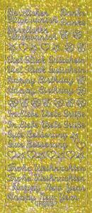Ursus HOL.KREATIV STICKER 10x23CM,MOTIV 01,1ST.GOLD